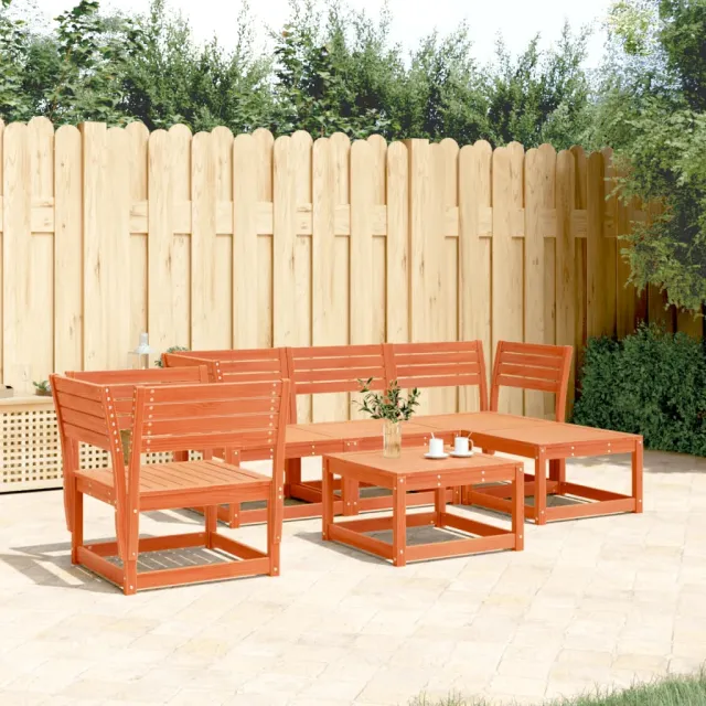 vidaXL 5-delige Loungeset massief grenenhout wasbruin bruin, foto 2