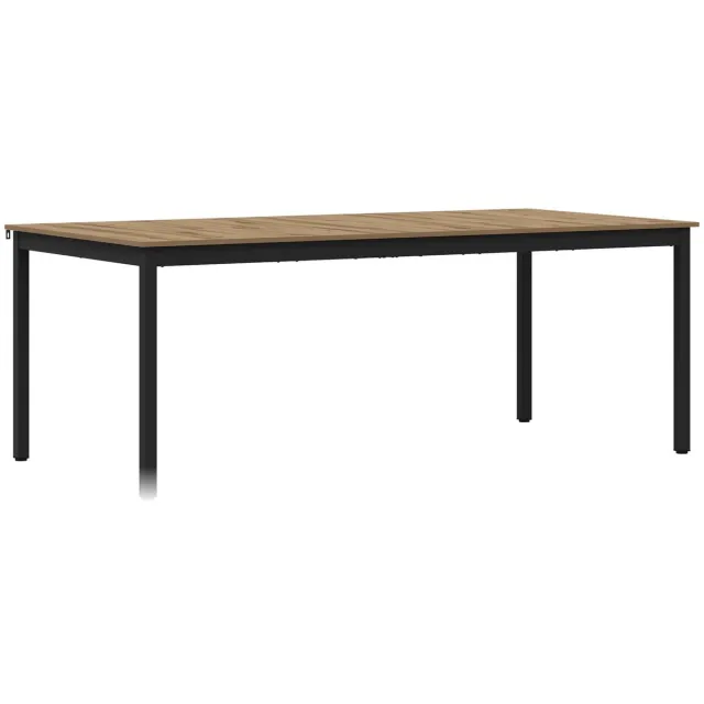 vidaXL Eettafels - 180 - x - 90 - x - 75 - cm - Bewerkt - hout - Rechthoekig artisanaal eikenkleurig