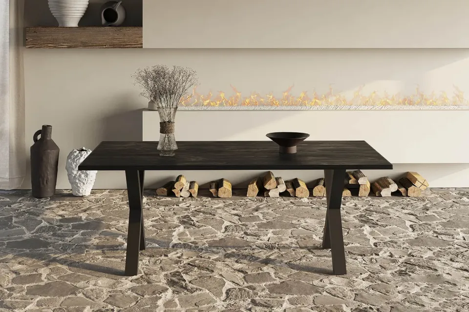 eetkamertafel Raegan Magnolia zwart, foto 3