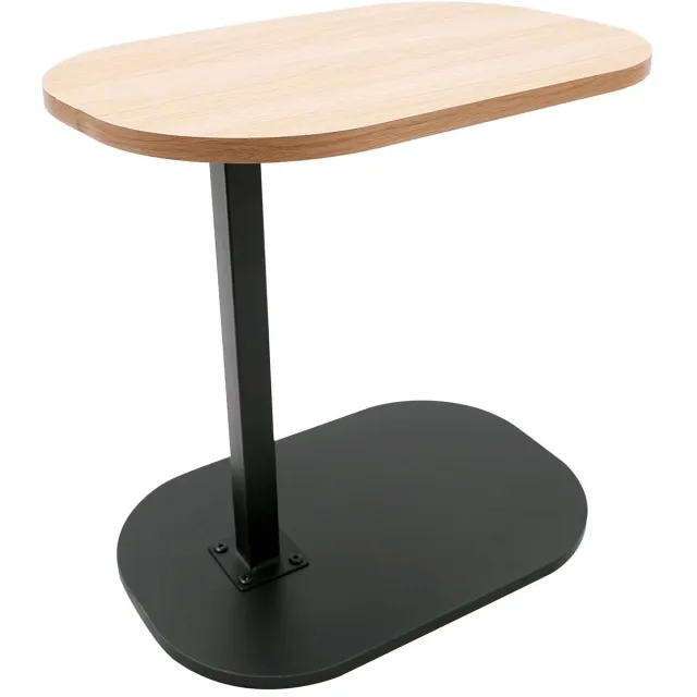Smyl. Bijzettafel - Kleine Tafel - Salontafel - In Hoogte Verstelbaar 45 - 80 cm - Banktafel - Bedtafel Lichtbruin
