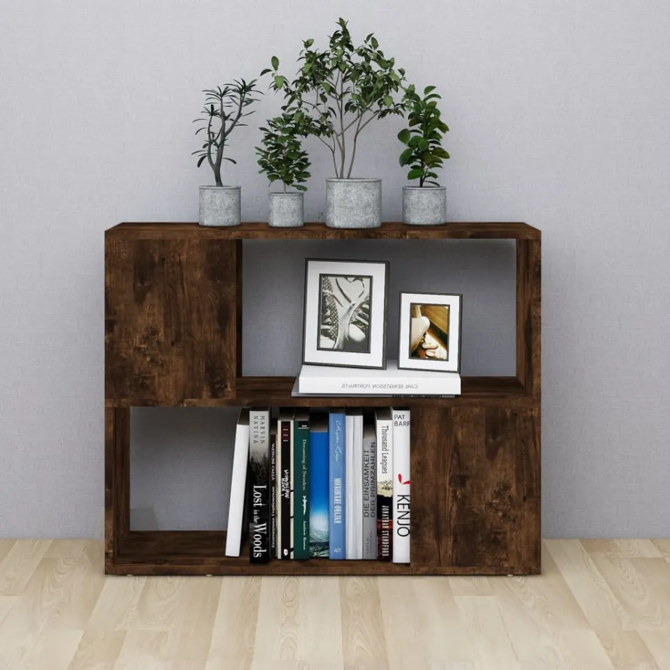 vidaXL Boekenkast/kamerscherm 80x24x63 cm gerookt eikenkleurig, foto 2