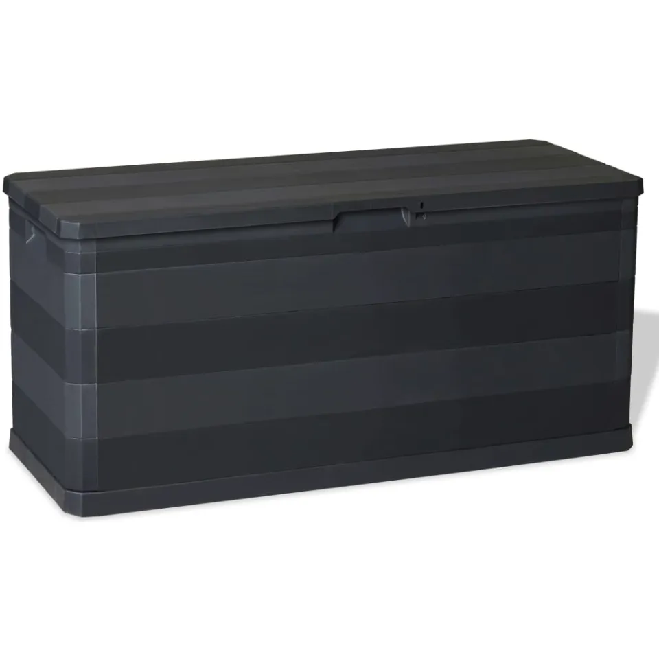 vidaXL Tuinbox 117x45x56 cm zwart