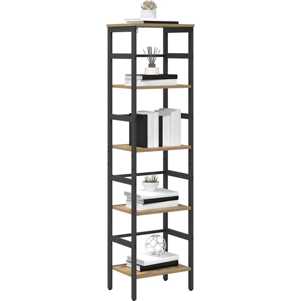 vidaXL Boekenkast 4-laags 40 x 29,5 x 149 cm Bewerkt hout Bruin