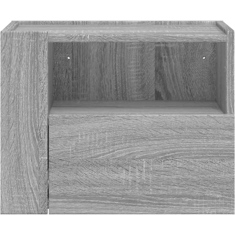 vidaXL Nachtkastjes 2 st wandgemonteerd 45x30x35 cm grijs sonoma eiken, foto 4