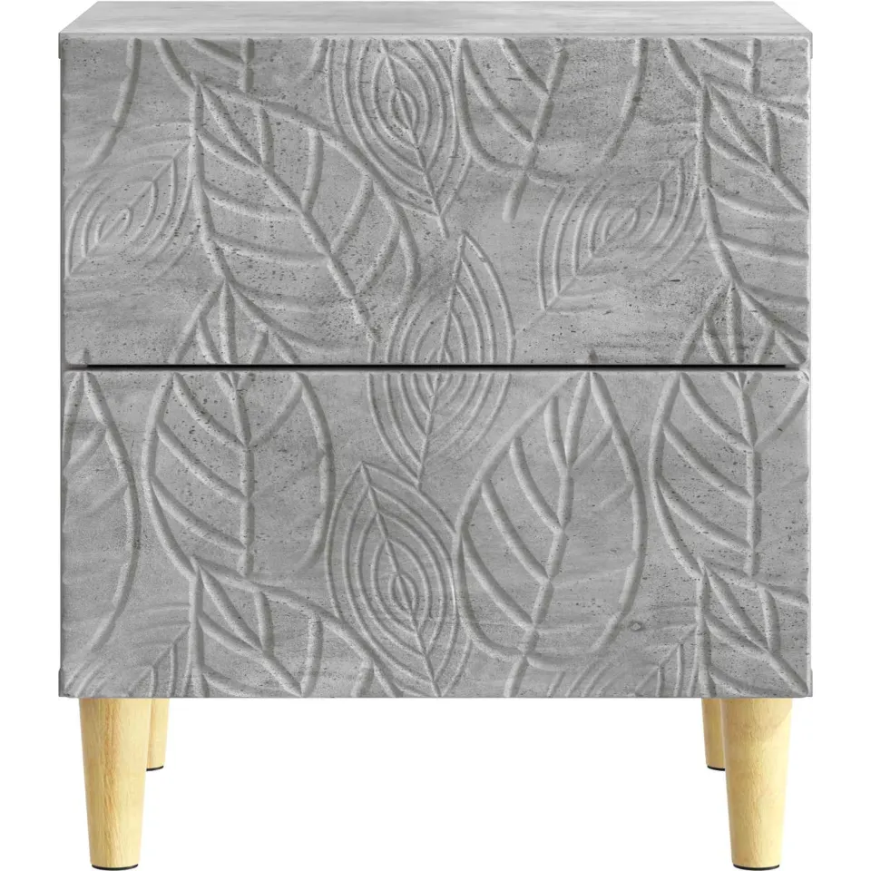 vidaXL Nachtkastje Betongrijs 43 x 34,5 x 48 cm Bewerkt hout grijs, foto 4