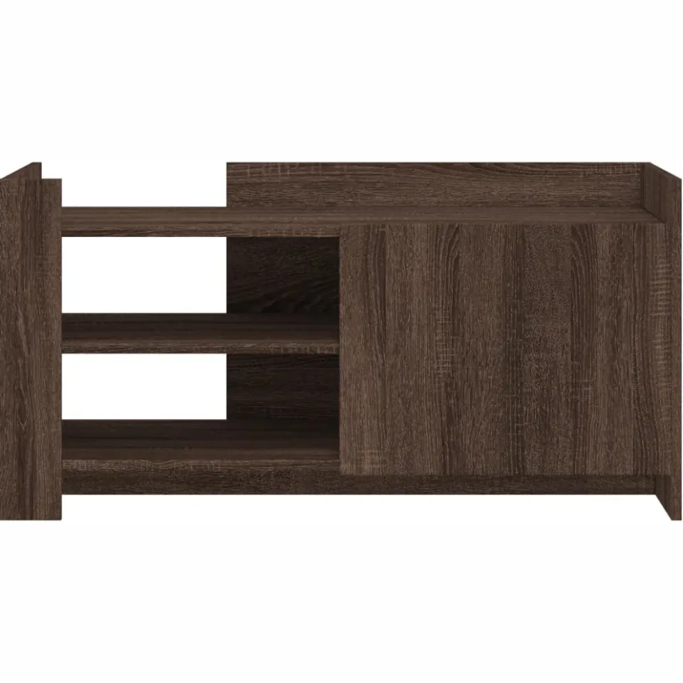 vidaXL Salontafel 100x50x50 cm bewerkt hout bruin eikenkleurig