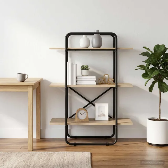 vidaXL Boekenrek 3-laags 60 x 35 x 105 cm PB Sonoma Eiken, foto 2