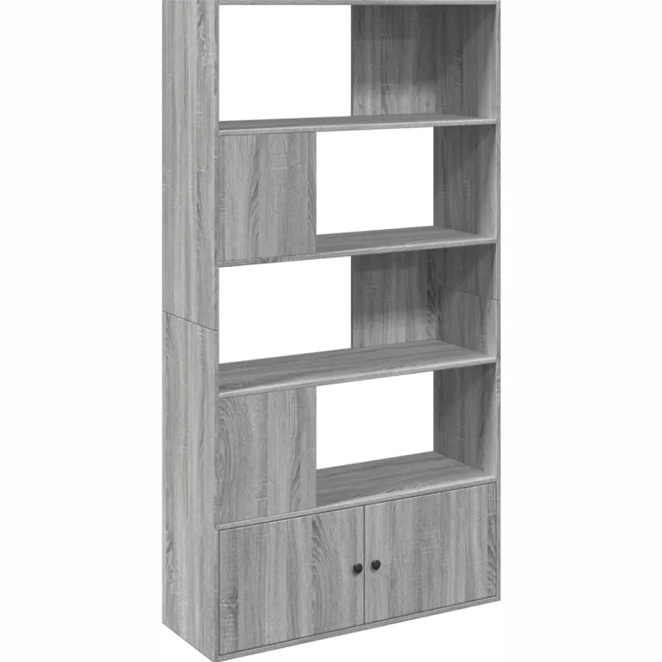 vidaXL Boekenkast 100x36x189 cm bewerkt hout grijs sonoma eikenkleurig, foto 3