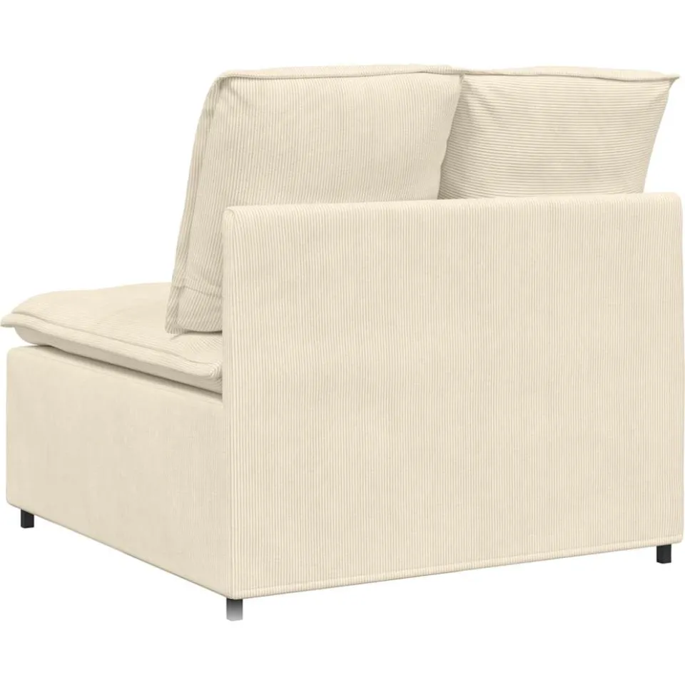 vidaXL Modulaire bank middenmodule met kussens 100 cm crèmekleurig, foto 4