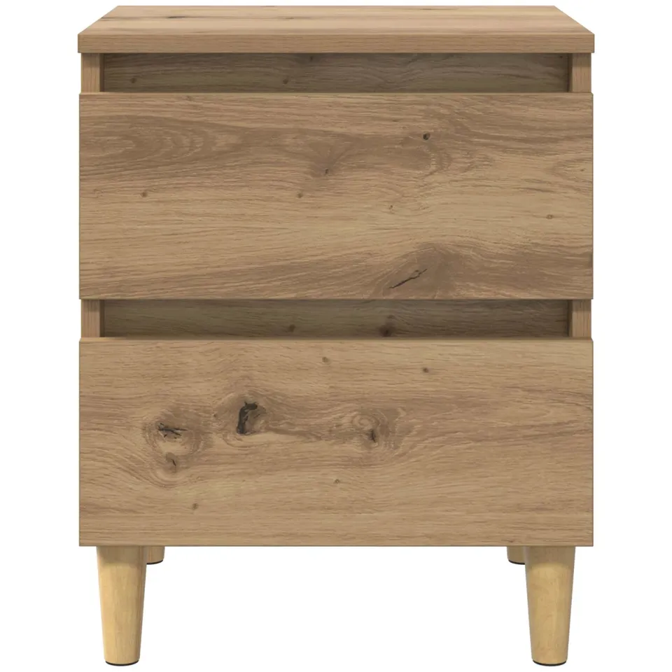 vidaXL Bedkasten 2 st Artisan Eiken 40 x 35 x 50 cm Bewerkt hout, foto 3