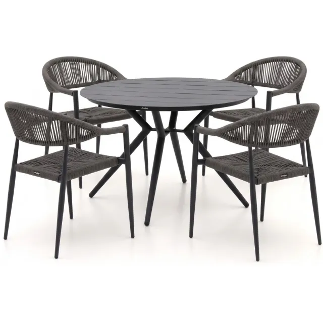 Manifesto Furniture Manifesto Belpasso/Sora ø127cm dining tuinset 5-delig stapelbaar, foto 2