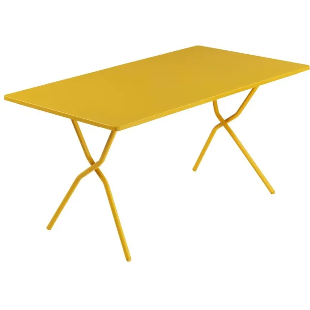 Lafuma Balcony Tafel - Bistrotafel - Tuintafel - Inklapbaar - 140 x 80cm - Miel Miel (Geel)