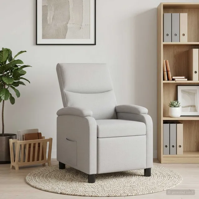 vidaXL Relaxfauteuil Wolkengrijs Stof grijs