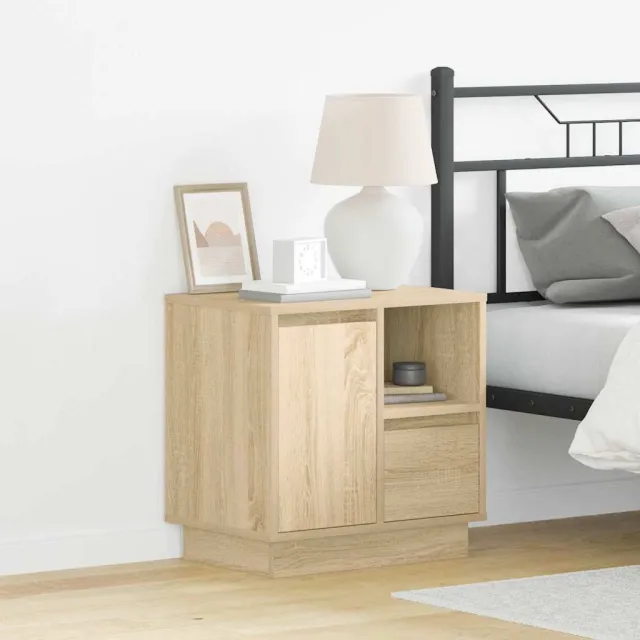 vidaXL Nachtkastje 2 st Sonoma Eiken 50 x 34,5 x 50 cm. Bewerkt hout, foto 2