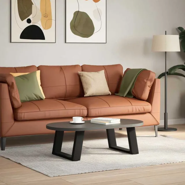 vidaXL Salontafelpoten 2 st U-vormig 40x(30-31) cm staal zwart