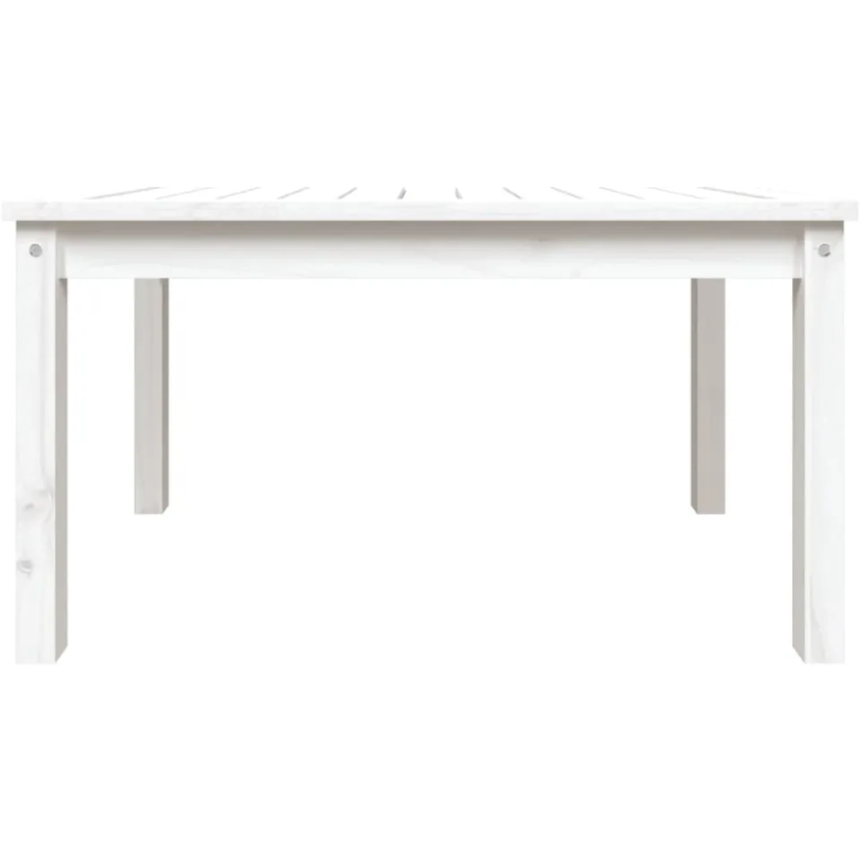 vidaXL Tuintafel 82,5x50,5x45 cm massief grenenhout wit, foto 4