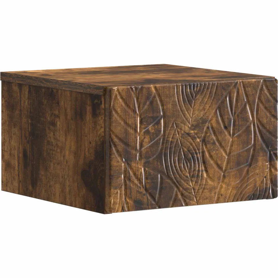 vidaXL Wandmontage Zijtafel Gerookt eiken 34,5 x 33 x 20 cm Bruin