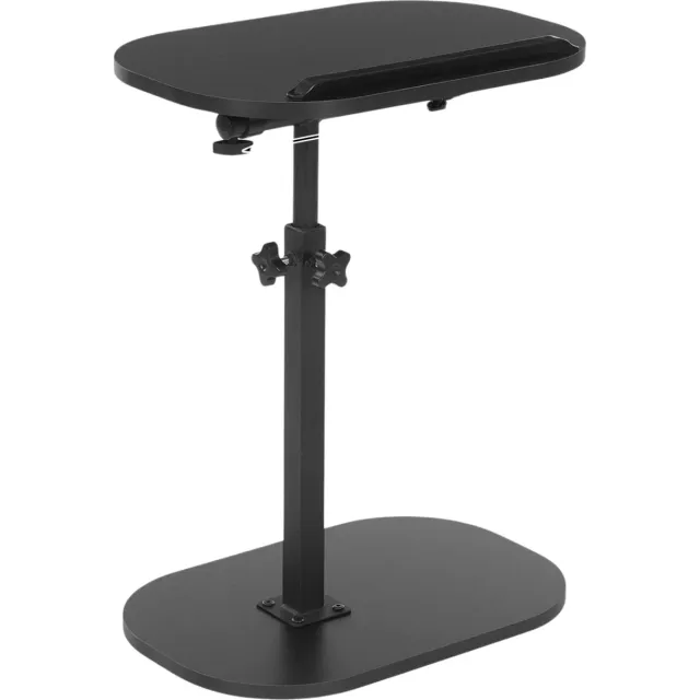 botec C-Vormige Salontafel - salon tafel - bijzettafel - Verstelbare en Kantelbare Salontafel - in hoogte verstelbaar 45-80 cm Zwart