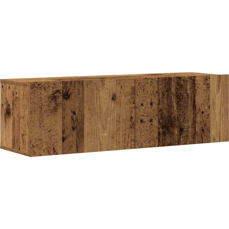 vidaXL 3-delig Tv-meubelset wandmontage bewerkt hout oud houtkleurig bruin, foto 3