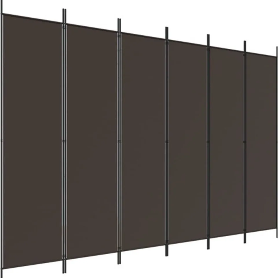 vidaXL Kamerscherm met 6 panelen 300x200 cm stof bruin, foto 3