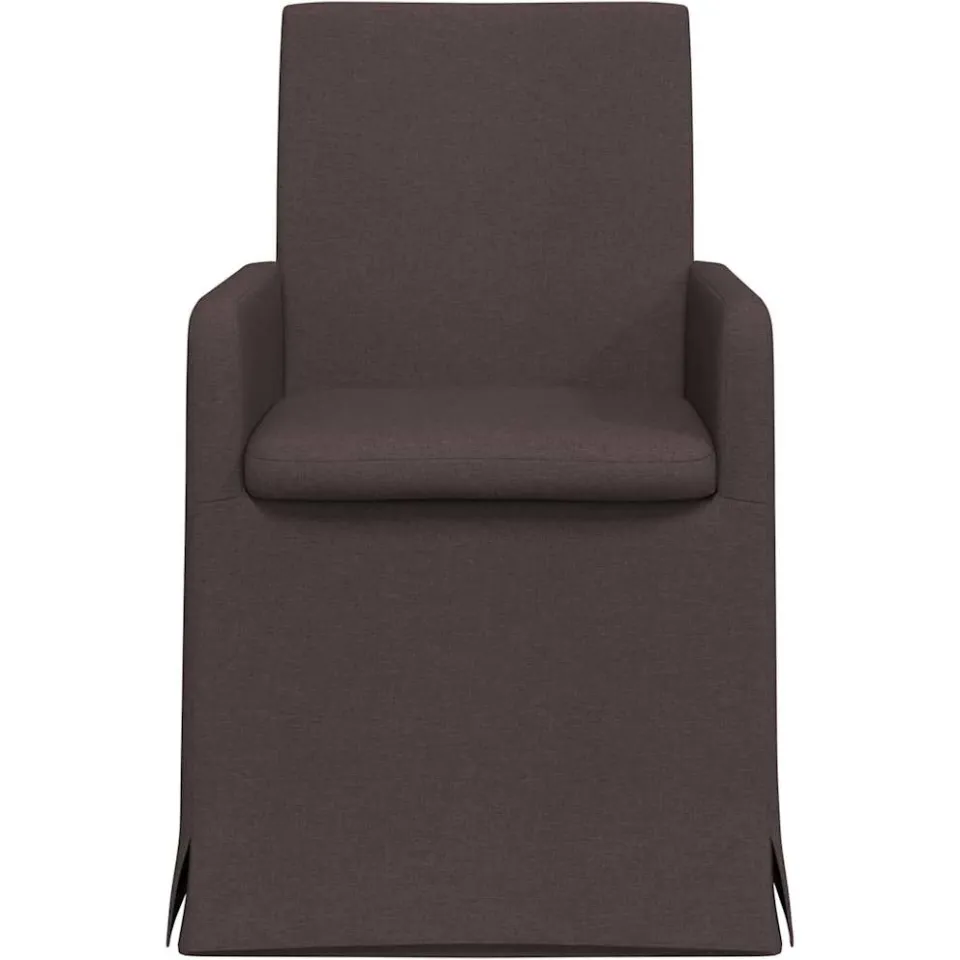 vidaXL Eettafelstoelen 2 st Stof Donkerbruin 57 x 68 x 94 cm groen, foto 4