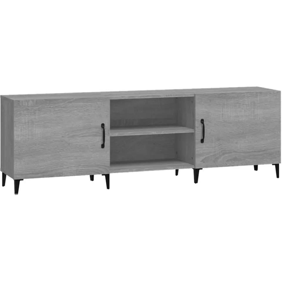 vidaXL Tv-meubel 150x30x50 cm bewerkt hout grijs sonoma eikenkleurig
