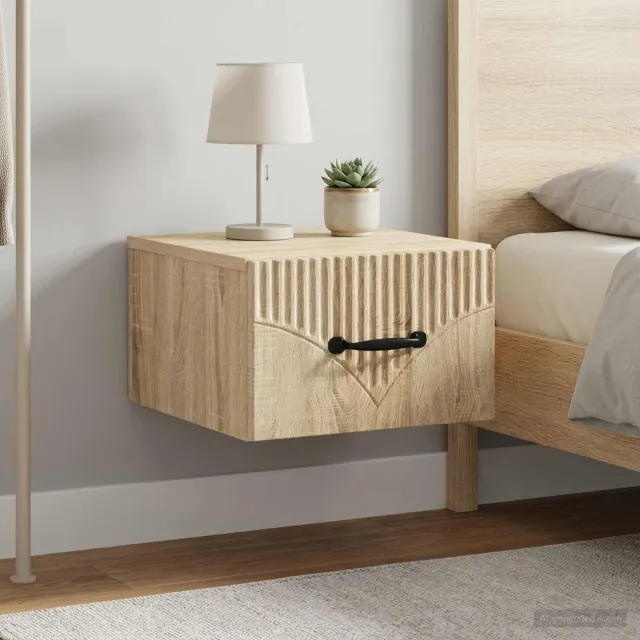 vidaXL Wandbeugel Bedkast 2 st Sonoma Eiken 34,5 x 33 x 20 cm, foto 2