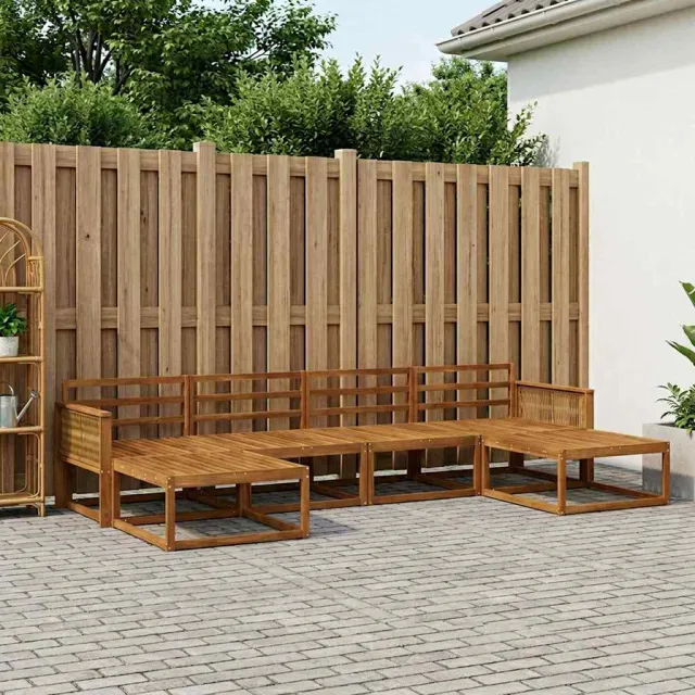 vidaXL Buiten bankenset 6 st 6-zits Naturel Massief Acaciahout