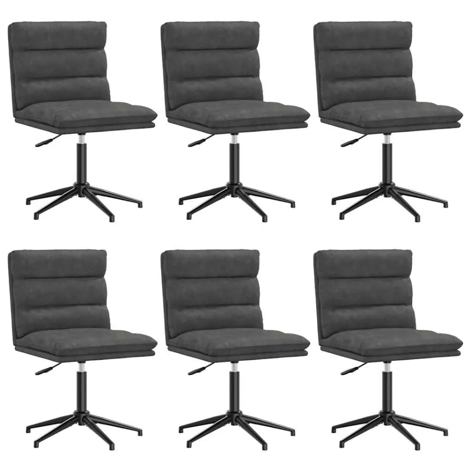 vidaXL Eetkamerstoelen 6 st kunstleer zwart, foto 3