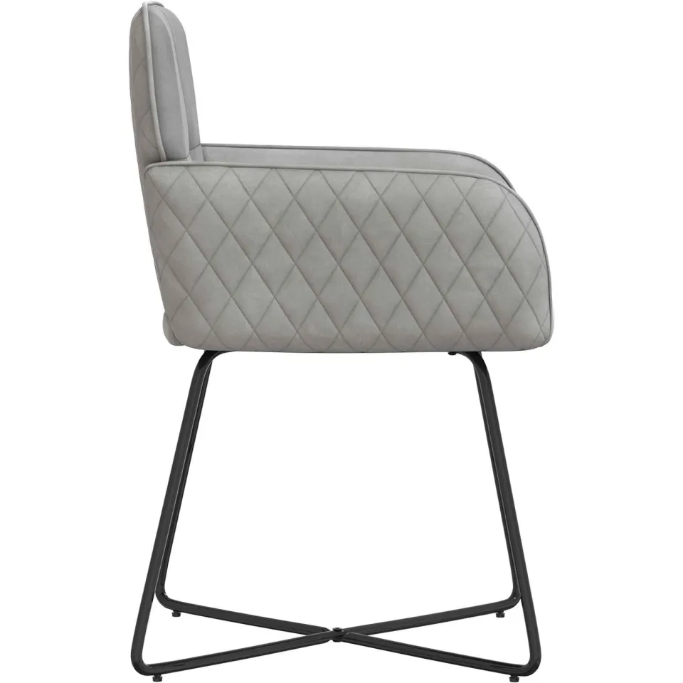 vidaXL Eettafelstoelen 2 st fluweel Lichtgrijs 59 x 56,5 x 86 cm, foto 4