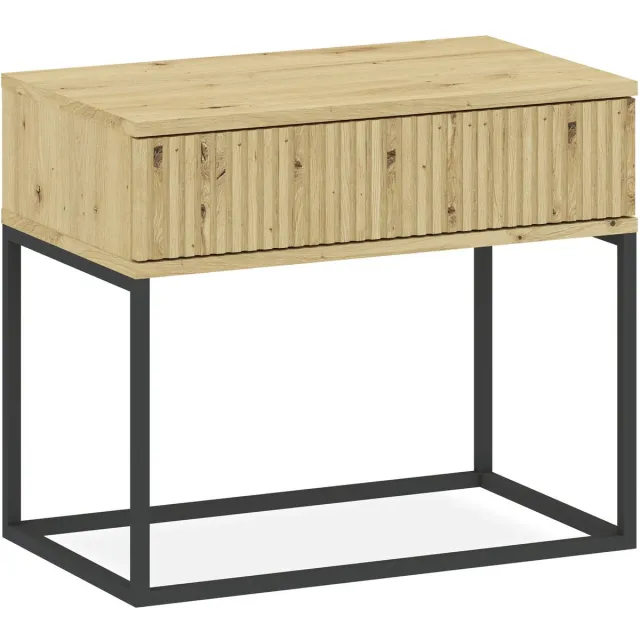 KONSIMO RECTUS Nachtkastje - met lade - Bijzettafel - Brons - 60x52x39 cm