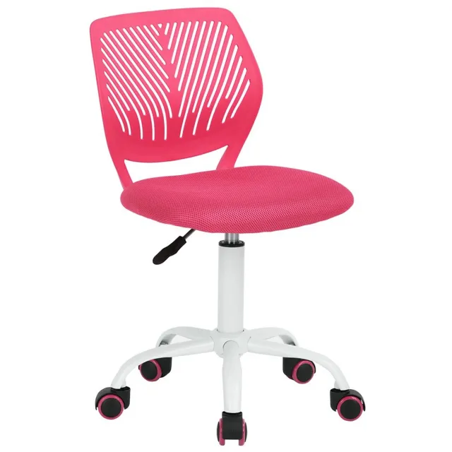 Homedot Ergonomische bureaustoel met rugleuning - comfort en ondersteuning - 1 stuk - PP-materiaal Stof Roze
