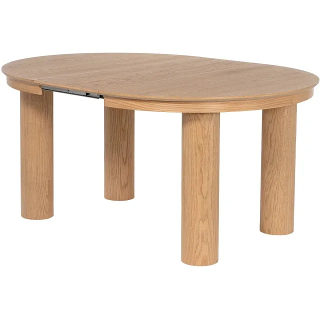Vente-unique Uitschuifbare eettafel voor 4 tot 8 personen eikenfineer - Licht naturel - ELITARO Natuurlijk licht