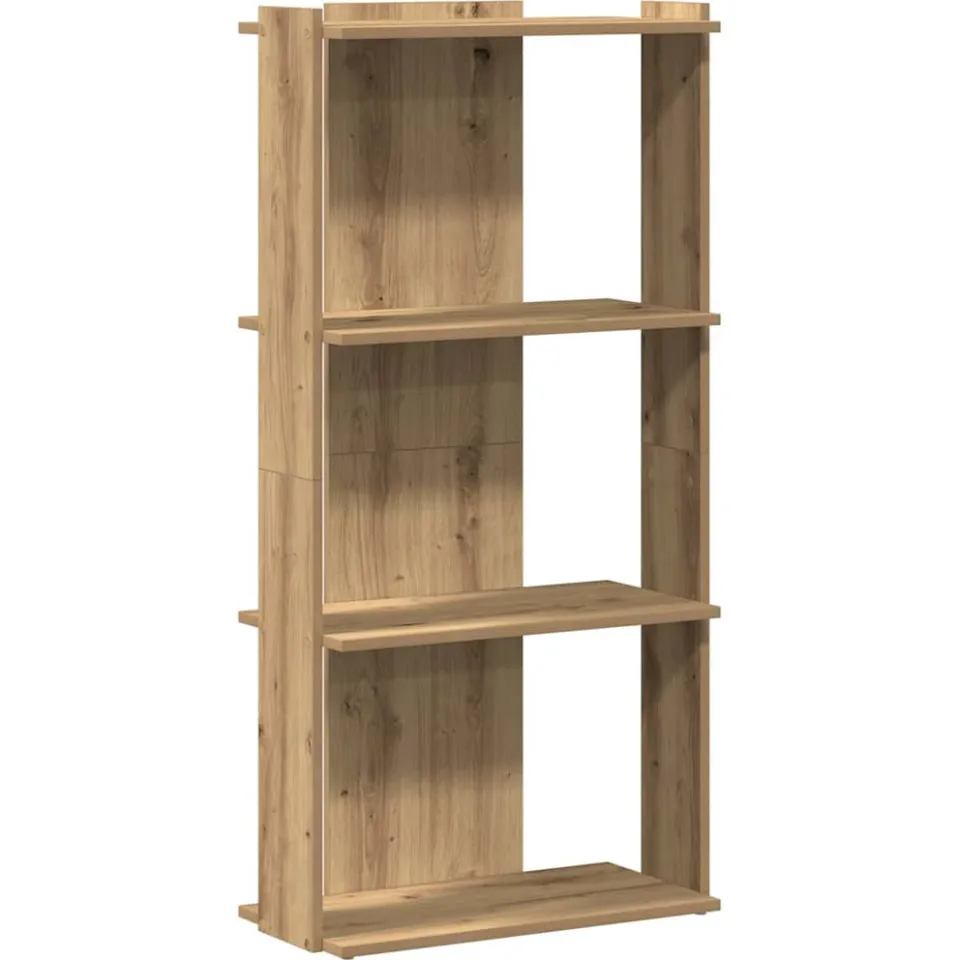 vidaXL Boekenkast 3-laags 60x30x120 cm bewerkt hout artisanaal eiken, foto 3