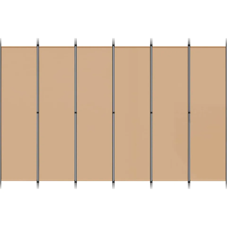 vidaXL 6-Panelen Kamerscherm Beige 300 x 200 cm Stof, foto 4
