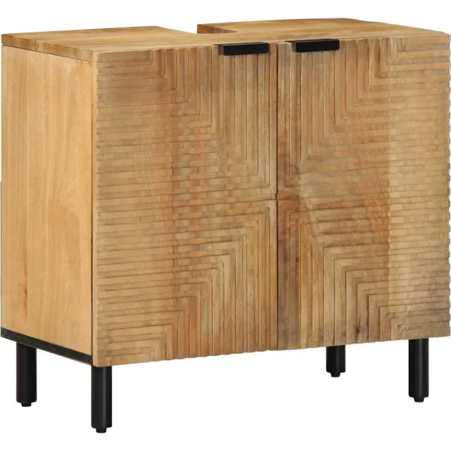 vidaXL Wastafelmeubel 62x33x58 cm massief mango bruin