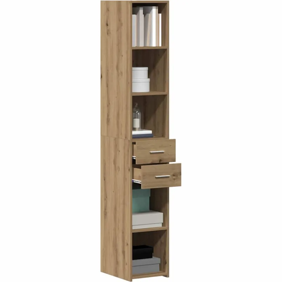 vidaXL Boekenkast Artisan Eiken 30 x 42.4 x 185.2 cm Bruin