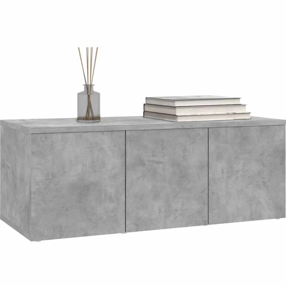 vidaXL Tv-meubel 80x34x30 cm bewerkt hout betongrijs