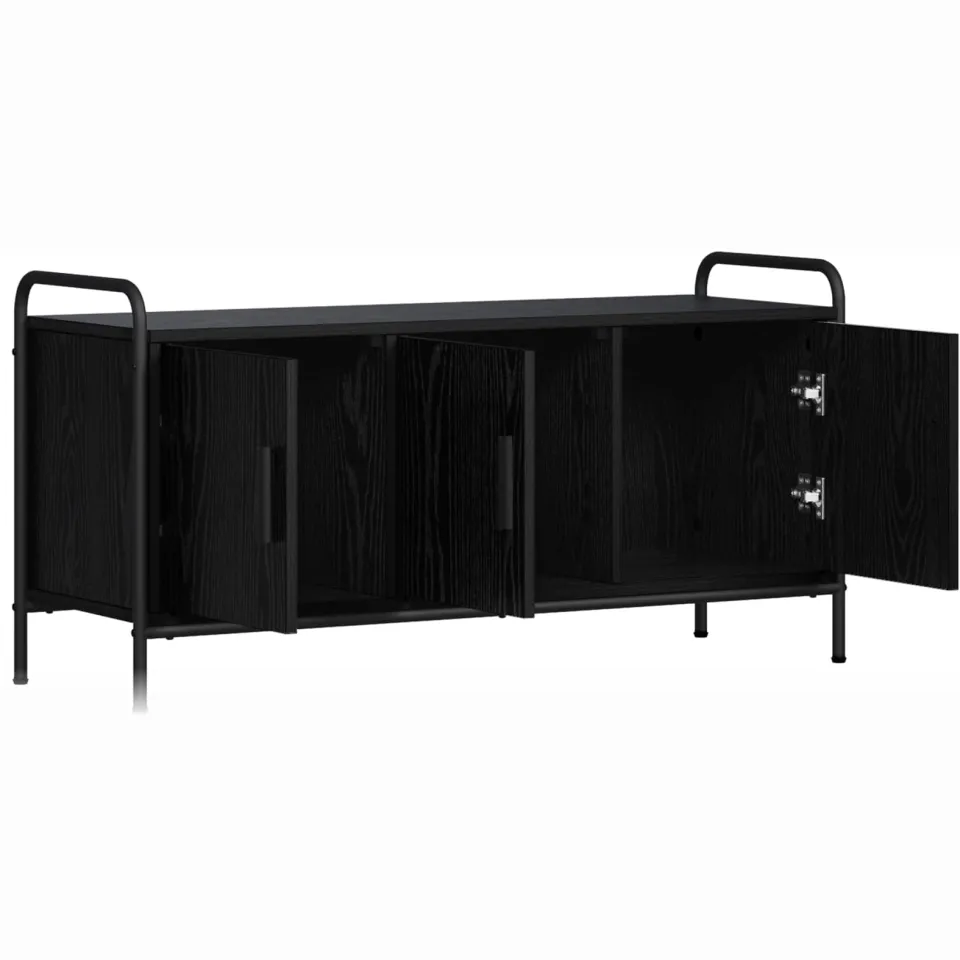vidaXL Tv-meubel 79,5 x 33 x 50 cm Zwart eiken Bewerkt hout, foto 2