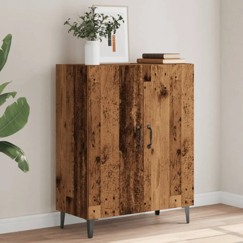 vidaXL Dressoir 70x34x90 cm bewerkt hout oud houtkleurig bruin, foto 4