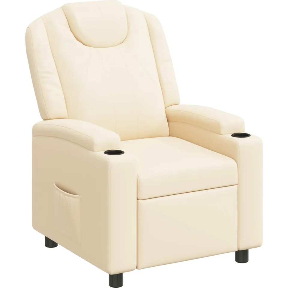 vidaXL Ligstoel Crèmekleurig 75 x 95 x 106 cm Stof