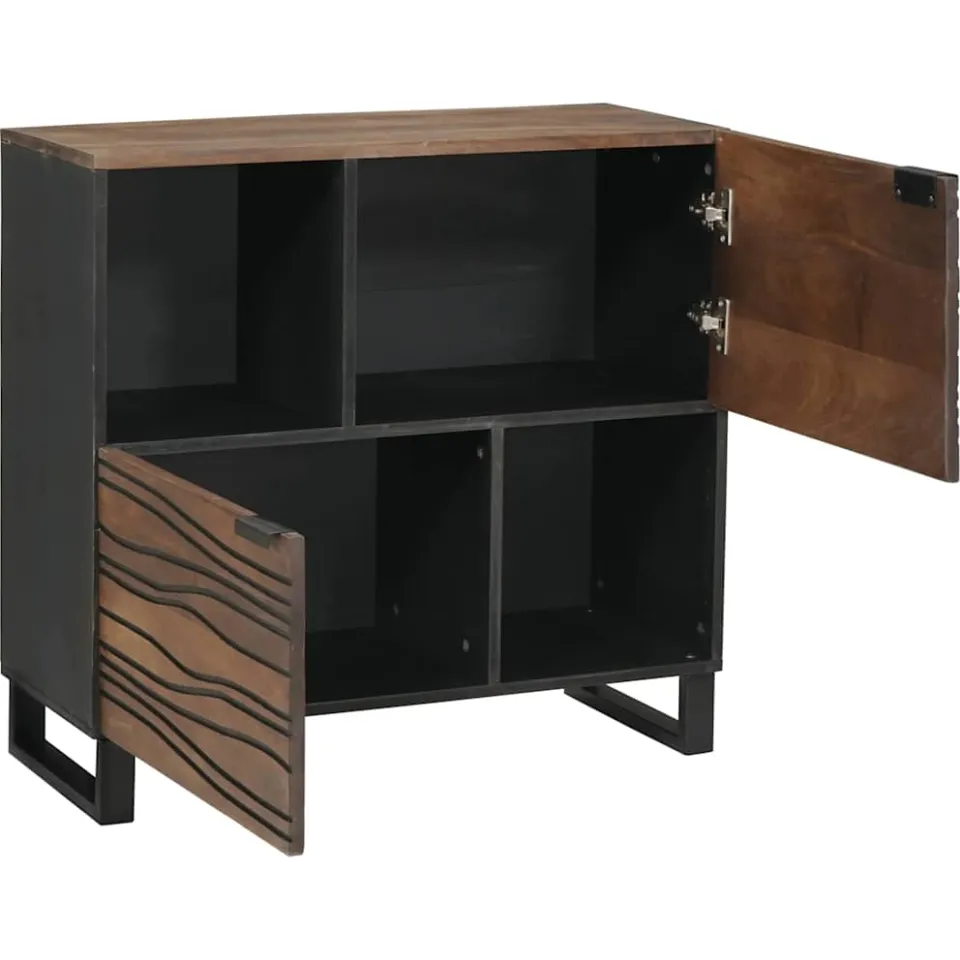 vidaXL Dressoir Bruin 80 x 33 x 75 cm massief mangohout, foto 2