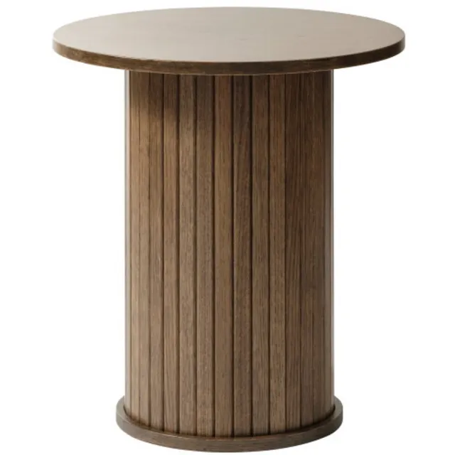 Meubelplaats Bijzettafel Nola rond eiken 50 cm - Bruin