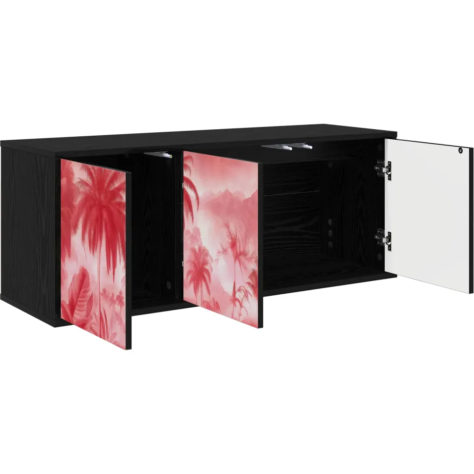 vidaXL Wandgemonteerd tv-meubel AACHEN 102 x 33 x 40 cm Zwart eiken