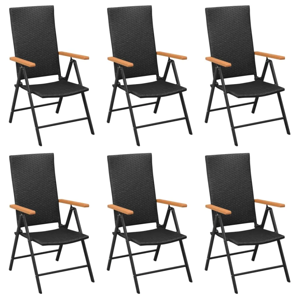 vidaXL 7-delige Tuinset poly rattan zwart en bruin, foto 3