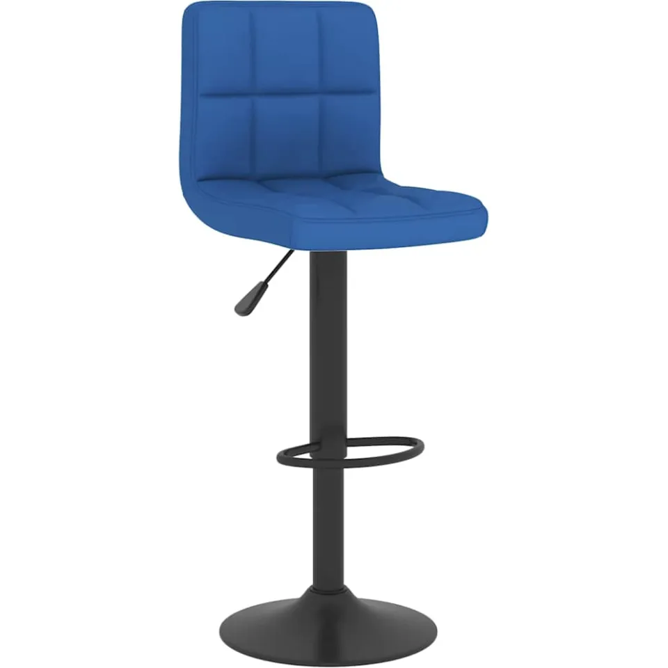 vidaXL Barkrukken 2 st stof blauw
