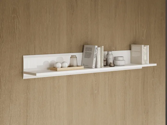 Mobistoxx TULIO wandplank 160 cm hoogglans wit