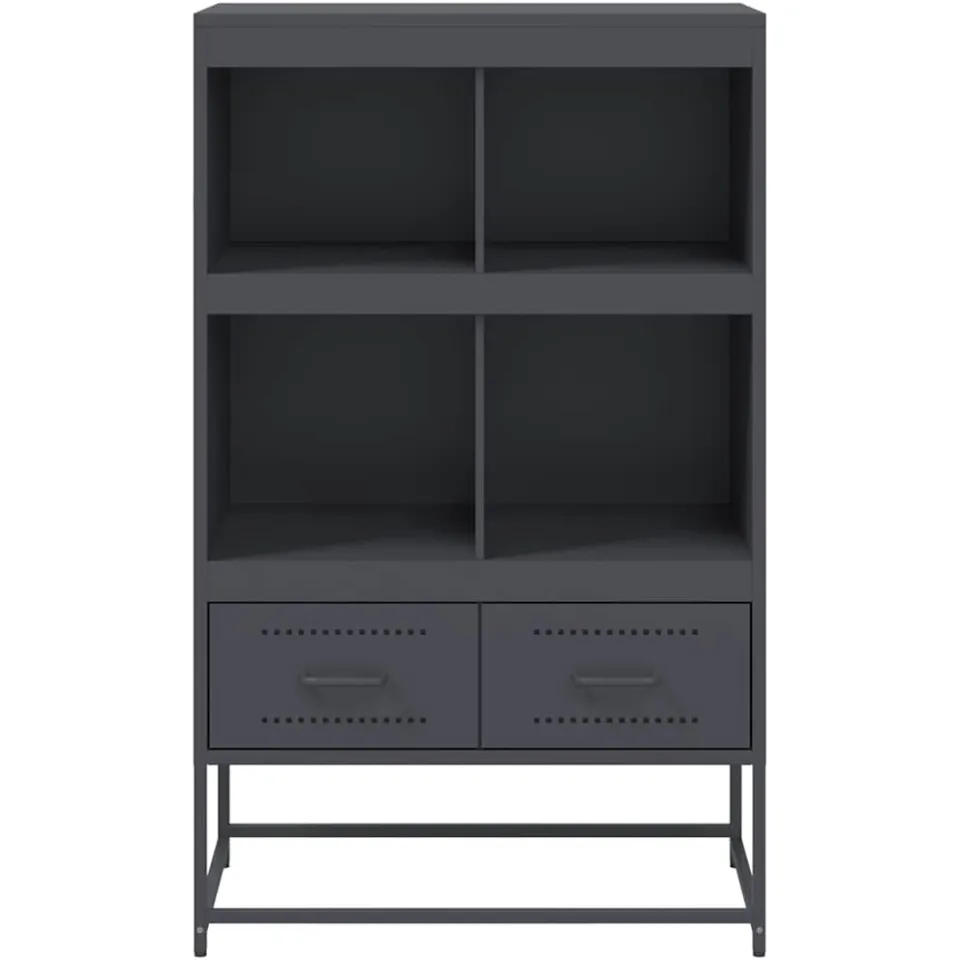 vidaXL Hoge kast 68x39x111,5 cm staal antracietkleurig, foto 4