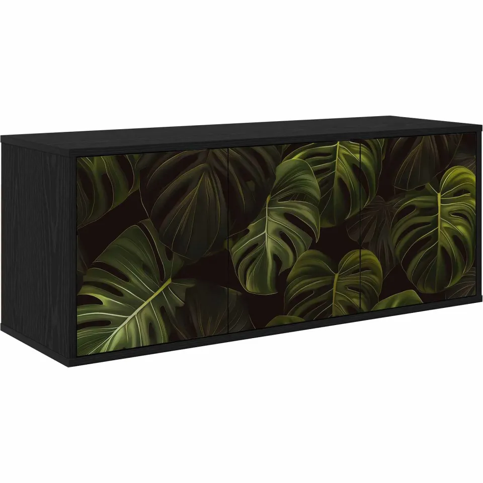 vidaXL Wandgemonteerd tv-meubel ELBURG 102 x 33 x 40 cm Zwart eiken, foto 3