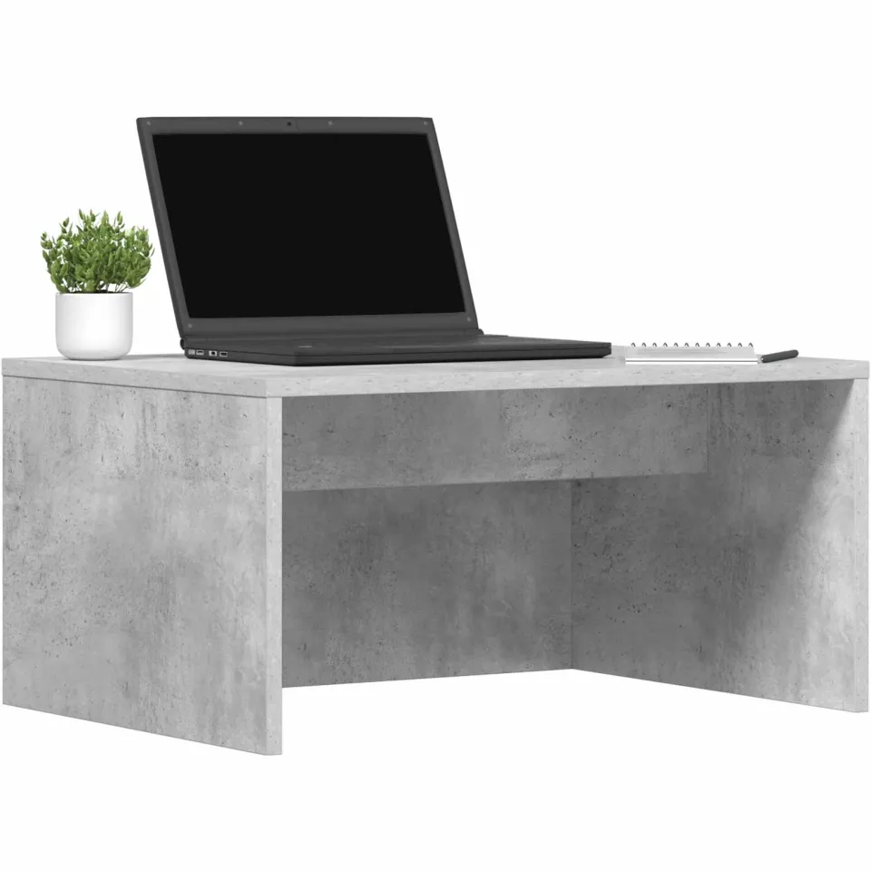 vidaXL Wandbureau Beton Grijs Bewerkt hout 60 x 45 x 30 cm